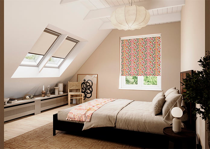 Petal & Block Latika Stripe, Sunset - Roller Blind - Image 7